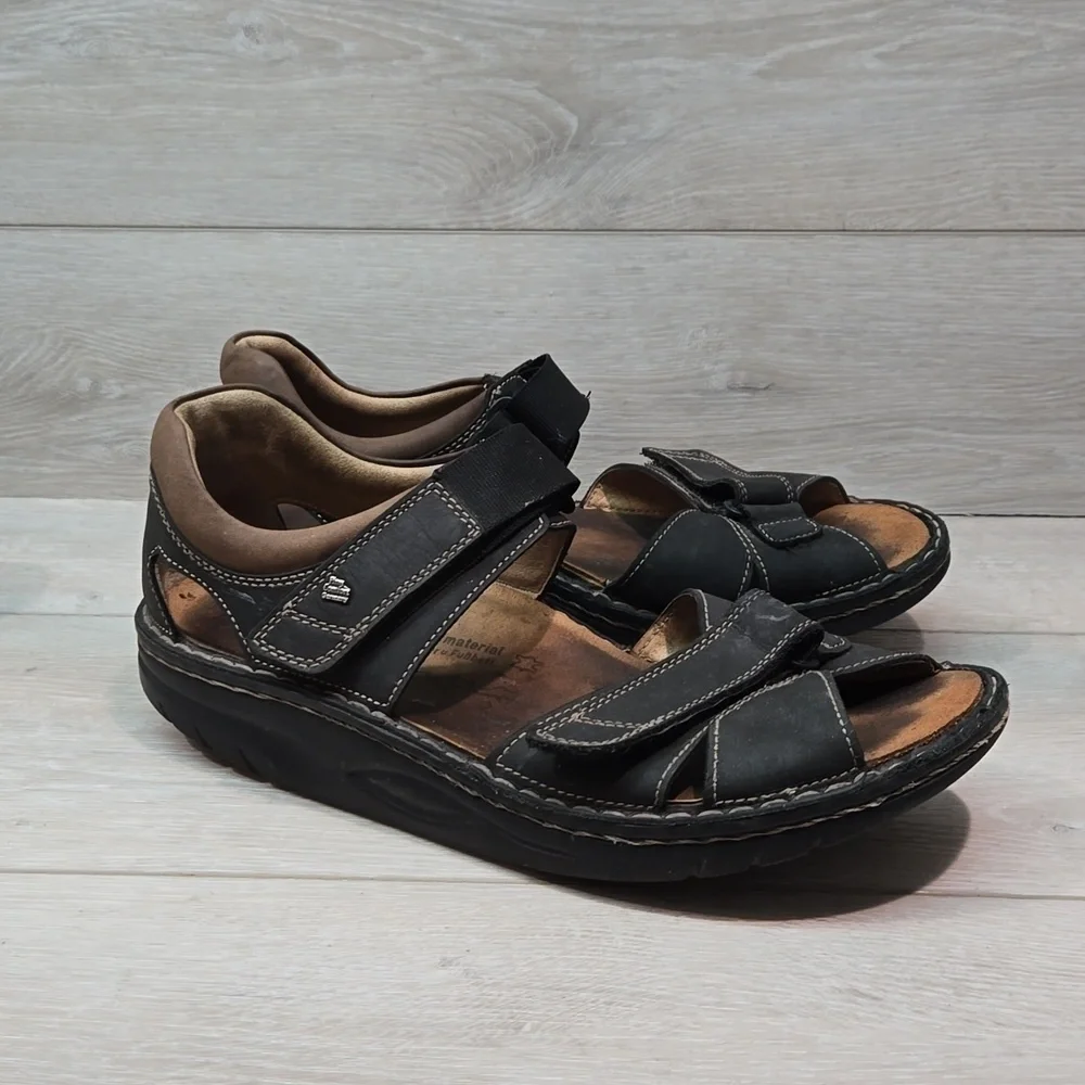 Finn Comfort Women Samara Leather Hook&loop Sandals shoes sz 42/11